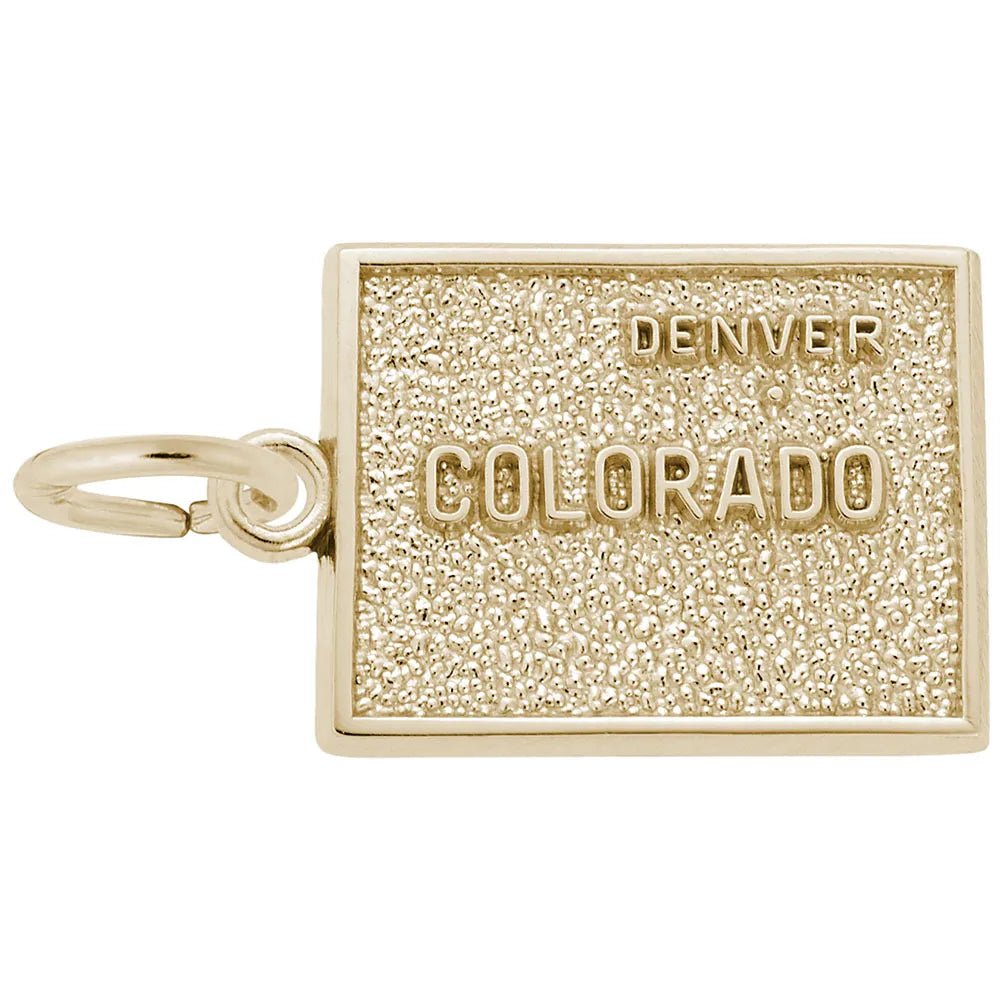 Rembrandt Charms - Denver Colorado Map Charm - 5517 Rembrandt Charms Charm Birmingham Jewelry 