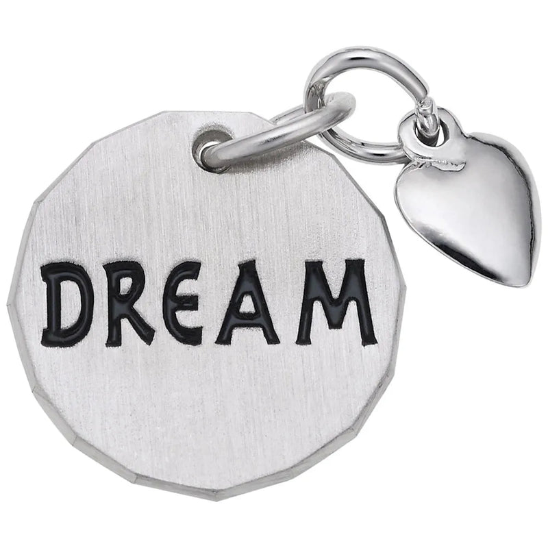 Rembrandt Charms - Dream Tag with Heart Accent Charm - 8442 Rembrandt Charms Charm Birmingham Jewelry 