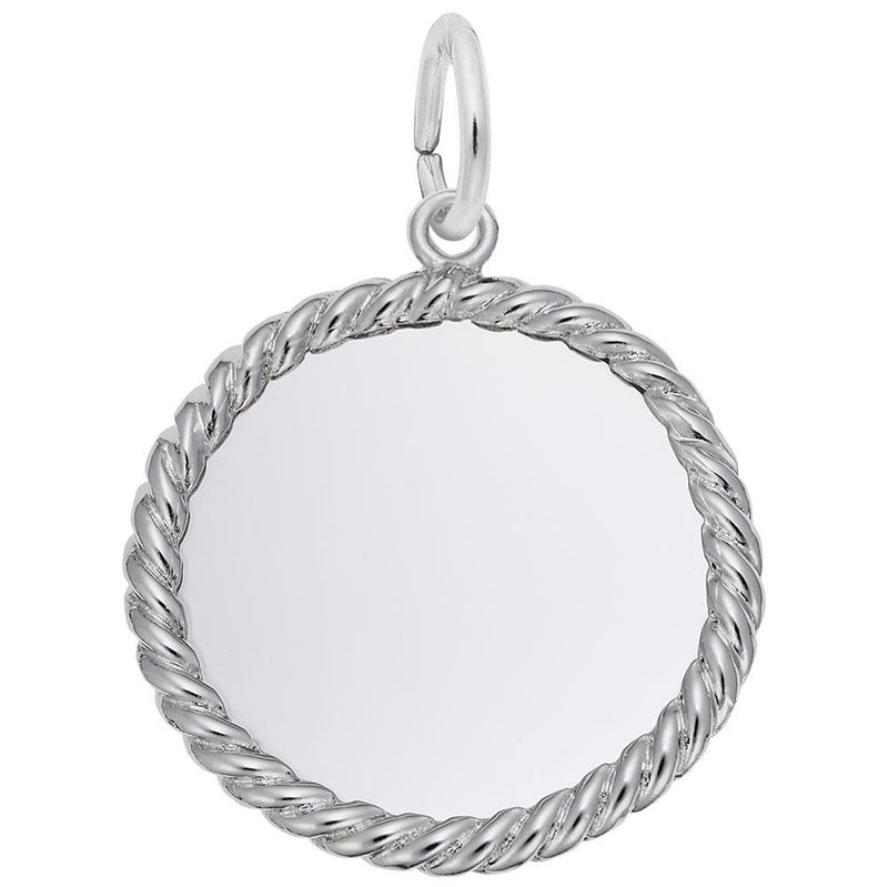 Rembrandt Charms - Extra Small Rope Disc Charm - 8178 Rembrandt Charms Charm Birmingham Jewelry 