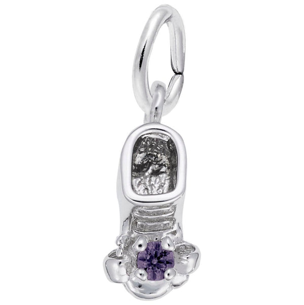 Rembrandt Charms - February Baby Bootie Charm - 0473-002 Rembrandt Charms Charm Birmingham Jewelry 