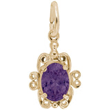 Rembrandt Charms - Filigree February Stone Charm - 4764-002 Rembrandt Charms Charm Birmingham Jewelry 