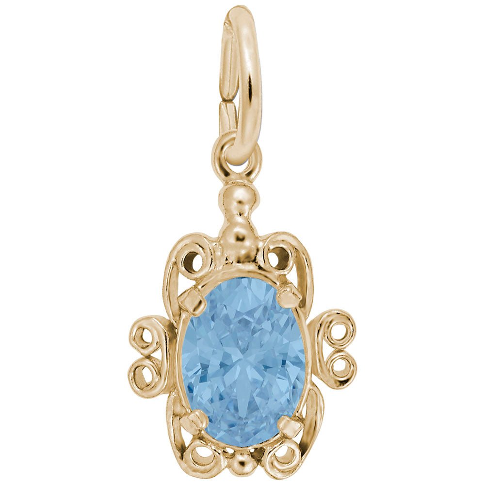 Rembrandt Charms - Filigree March Stone Charm - 4764-003 Rembrandt Charms Charm Birmingham Jewelry 