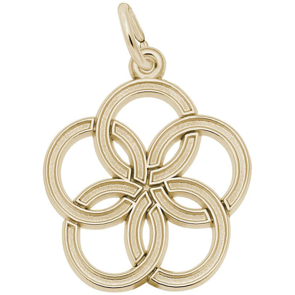 Rembrandt Charms - Five Golden Rings Charm - 3905 Rembrandt Charms Charm Birmingham Jewelry 