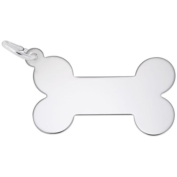 Rembrandt Charms - Flat Dog Bone Charm - 3019 Rembrandt Charms Charm Birmingham Jewelry 