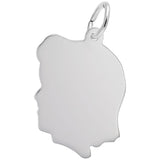 Rembrandt Charms - Flat Girl’s Head Large Charm - 1832 Rembrandt Charms Charm Birmingham Jewelry 