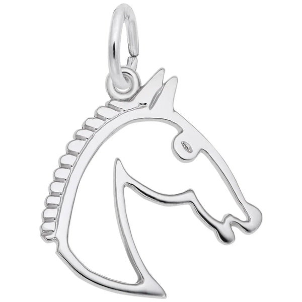 Rembrandt Charms - Flat Horse Head Charm - 1501 Rembrandt Charms Charm Birmingham Jewelry 