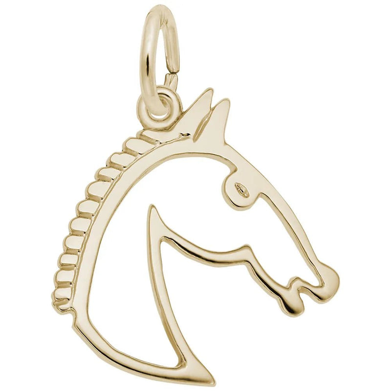 Rembrandt Charms - Flat Horse Head Charm - 1501 Rembrandt Charms Charm Birmingham Jewelry 