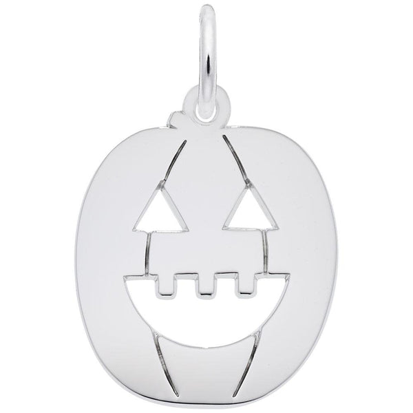 Rembrandt Charms - Flat Jack O’ Lantern Charm - 7717 Rembrandt Charms Charm Birmingham Jewelry 