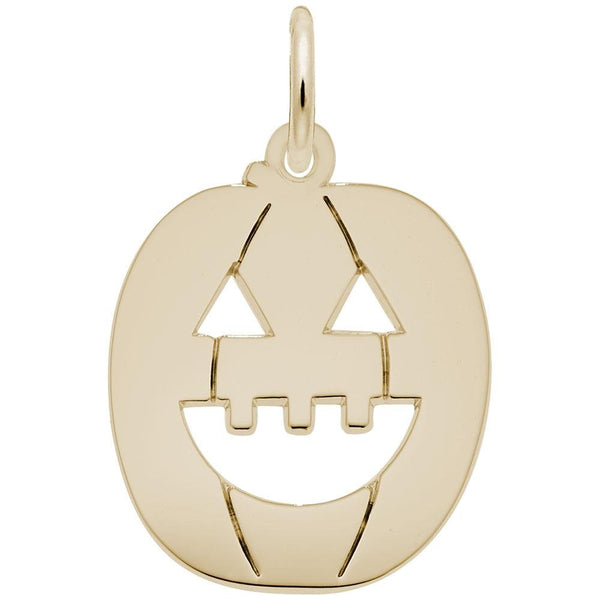 Rembrandt Charms - Flat Jack O’ Lantern Charm - 7717 Rembrandt Charms Charm Birmingham Jewelry 