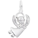 Rembrandt Charms - Flat Praying Angel Boy Charm - 0704 Rembrandt Charms Charm Birmingham Jewelry 