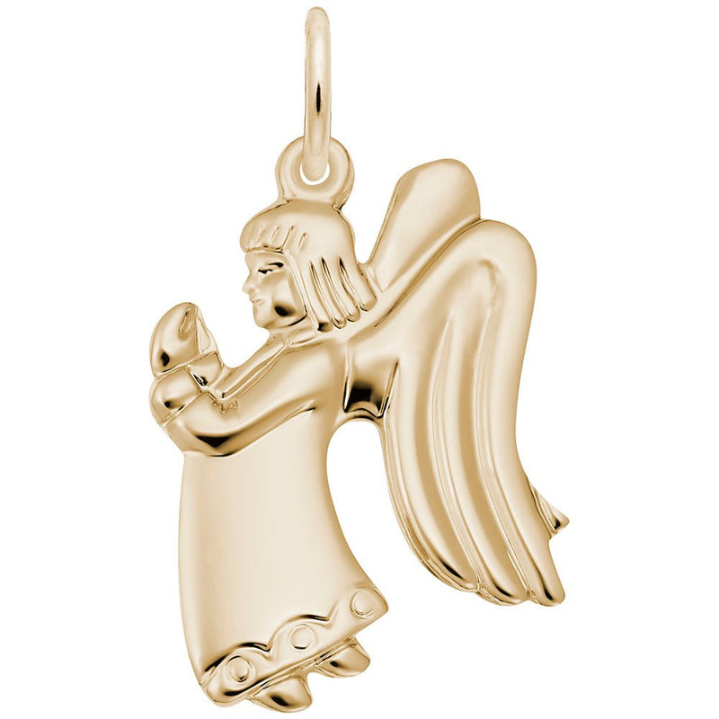 Rembrandt Charms - Flat Praying Angel Girl Charm - 1678 Rembrandt Charms Charm Birmingham Jewelry 