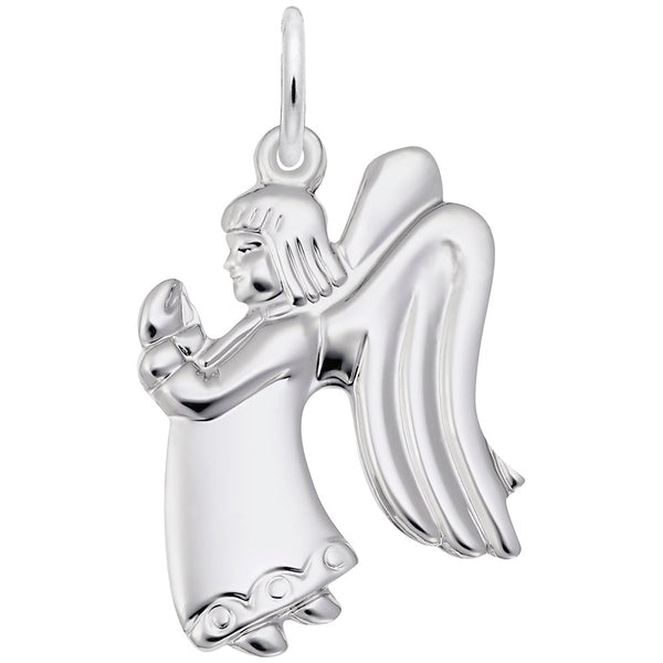 Rembrandt Charms - Flat Praying Angel Girl Charm - 1678 Rembrandt Charms Charm Birmingham Jewelry 