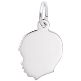 Rembrandt Charms - Flat Young Boy’s Head Charm - 2497 Rembrandt Charms Charm Birmingham Jewelry 