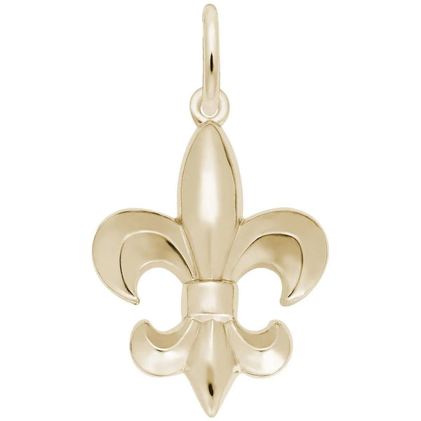 Rembrandt Charms - Fleur de Lis Charm - 1014 Rembrandt Charms Charm Birmingham Jewelry 