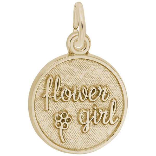 Rembrandt Charms - Flower Girl Disc Charm - 1836 Rembrandt Charms Charm Birmingham Jewelry 