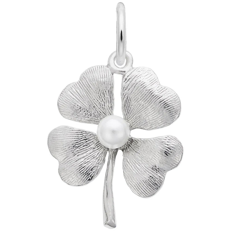 Rembrandt Charms - Four Leaf Clover with Pearl Charm - 1971 Rembrandt Charms Charm Birmingham Jewelry 