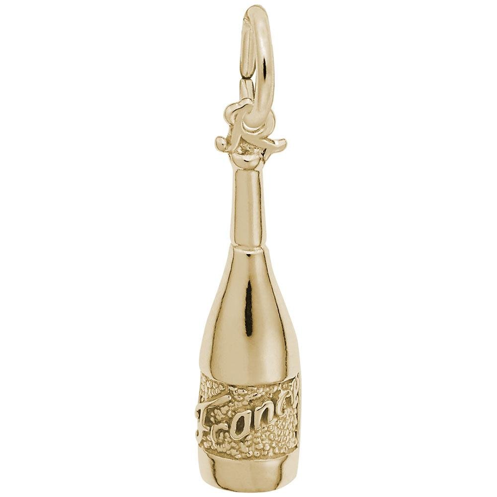 Rembrandt Charms - France Burgundy Wine Bottle Charm - 8259 Rembrandt Charms Charm Birmingham Jewelry 