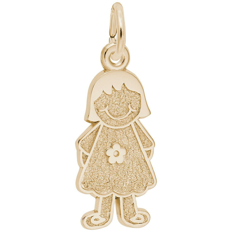 Rembrandt Charms - Girl with Flower Dress Charm - 8424 Rembrandt Charms Charm Birmingham Jewelry 