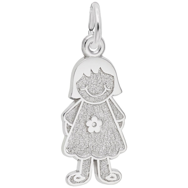 Rembrandt Charms - Girl with Flower Dress Charm - 8424 Rembrandt Charms Charm Birmingham Jewelry 