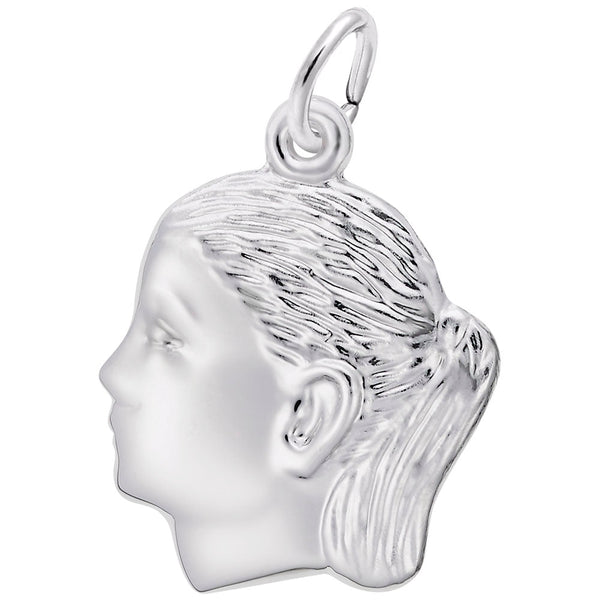 Rembrandt Charms - Girl’s Head Charm - 0514 Rembrandt Charms Charm Birmingham Jewelry 