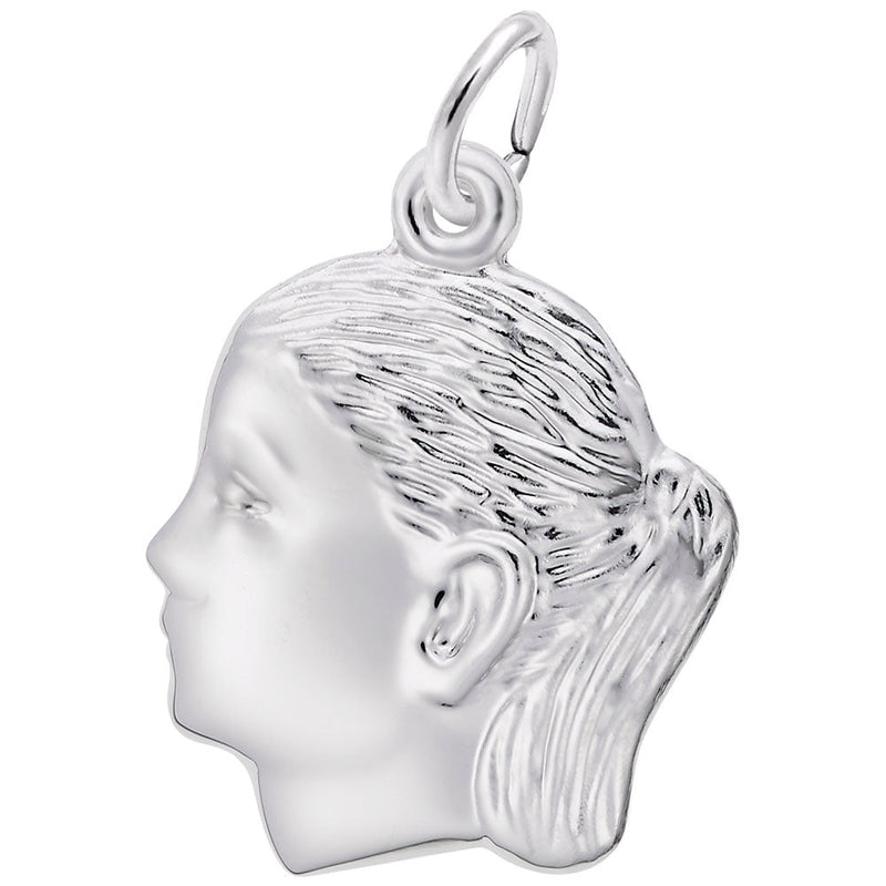 Rembrandt Charms - Girl’s Head Charm - 0514 Rembrandt Charms Charm Birmingham Jewelry 