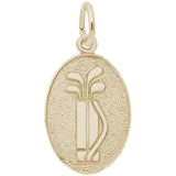 Rembrandt Charms - Golf Clubs Oval Disc Charm - 6308 Rembrandt Charms Charm Birmingham Jewelry 