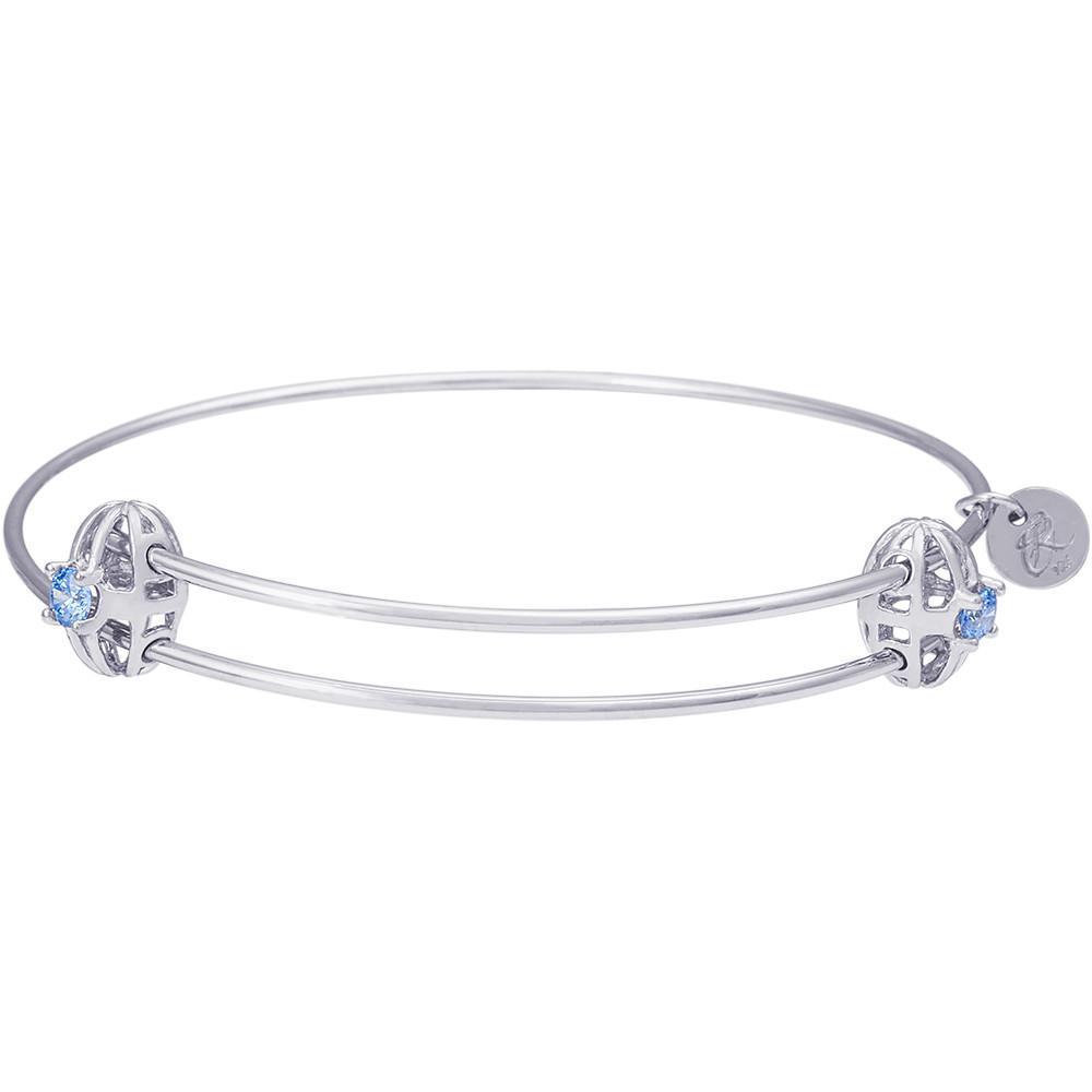 Rembrandt Charms - Graceful Bangle Bracelet With Stone - 20-0518 Rembrandt Charms Bangle Bracelet Birmingham Jewelry 