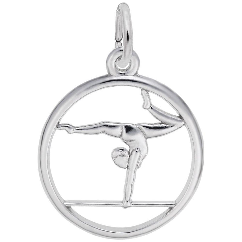 Rembrandt Charms - Gymnast On A Balance Beam Charm - 3959 Rembrandt Charms Charm Birmingham Jewelry 