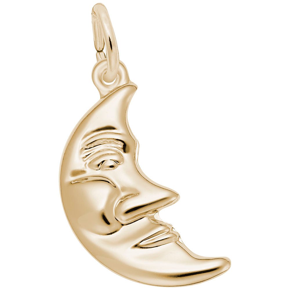 Rembrandt Charms - Half Moon with Face Charm - 6476 Rembrandt Charms Charm Birmingham Jewelry 
