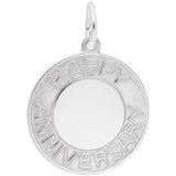 Rembrandt Charms - Happy Anniversary Disc Charm - 1413 Rembrandt Charms Charm Birmingham Jewelry 