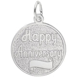 Rembrandt Charms - Happy Anniversary Disc Charm - 2702 Rembrandt Charms Charm Birmingham Jewelry 