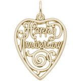 Rembrandt Charms - Happy Anniversary Heart Charm - 2892 Rembrandt Charms Charm Birmingham Jewelry 