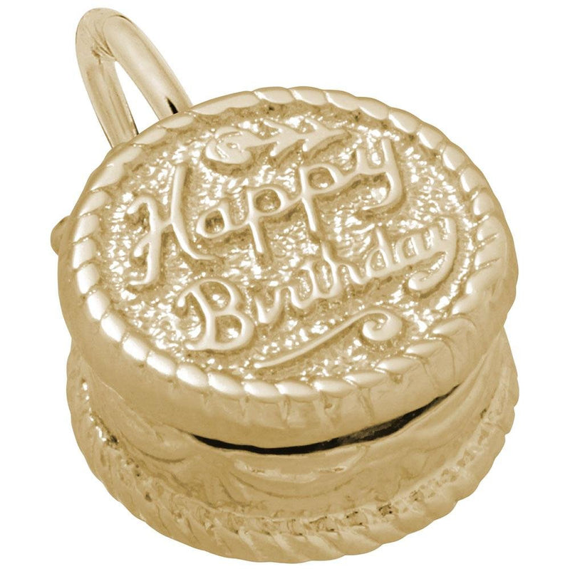 Rembrandt Charms - Happy Birthday Cake Charm - 8164 Rembrandt Charms Charm Birmingham Jewelry 