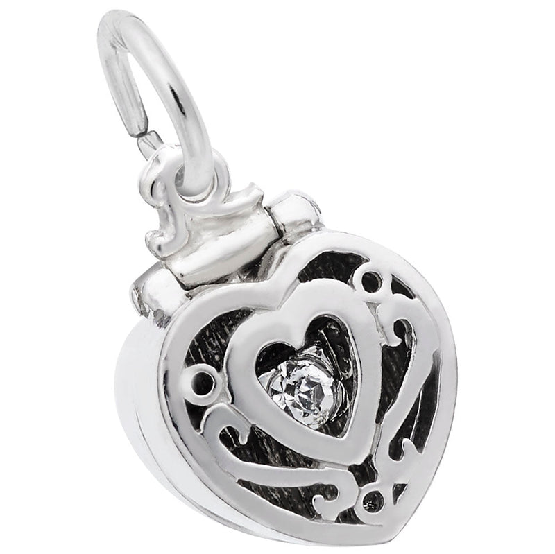 Rembrandt Charms - Heart Engagement Ring Box Charm - 3887 Rembrandt Charms Charm Birmingham Jewelry 