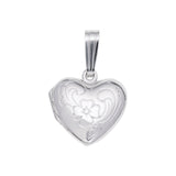 Rembrandt Charms - Heart with Flower Design Locket Charm - 8605 Rembrandt Charms Locket Birmingham Jewelry 