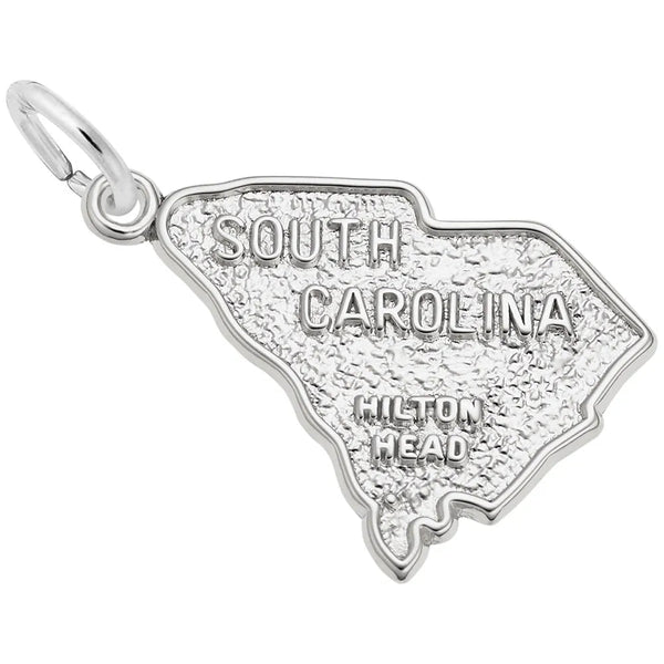 Rembrandt Charms - Hilton Head South Carolina Map Charm - 5514 Rembrandt Charms Charm Birmingham Jewelry 