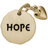 Rembrandt Charms - Hope Tag with Heart Accent Charm - 8444 Rembrandt Charms Charm Birmingham Jewelry 