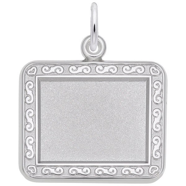 Rembrandt Charms - Horizontal Rectangle Scroll Photoart Charm - 8618 Rembrandt Charms Charm Birmingham Jewelry 