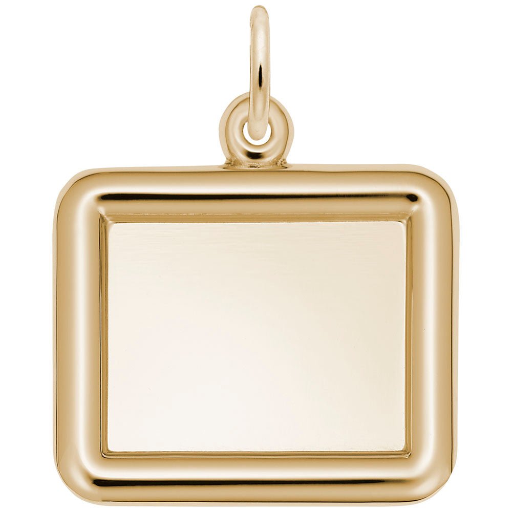 Rembrandt Charms - Horizontal Round Corner Rectangle Photoart Charm - 8617 Rembrandt Charms Charm Birmingham Jewelry 