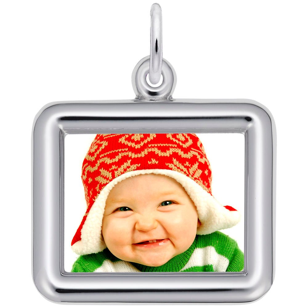 Rembrandt Charms - Horizontal Round Corner Rectangle Photoart Charm - 8617 Rembrandt Charms Charm Birmingham Jewelry 