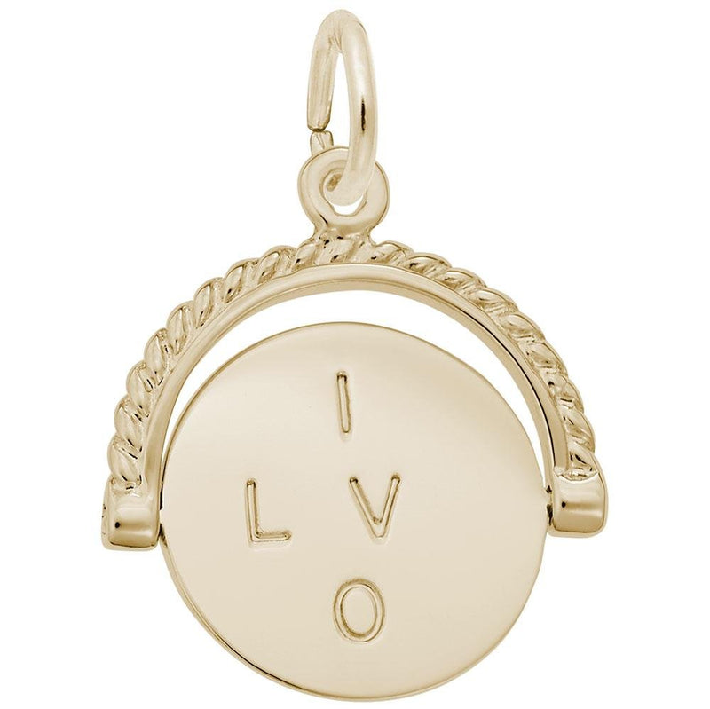 Rembrandt Charms - I Love You Spinner Charm - 1161 Rembrandt Charms Charm Birmingham Jewelry 