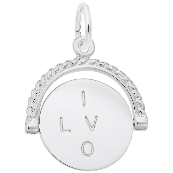 Rembrandt Charms - I Love You Spinner Charm - 1161 Rembrandt Charms Charm Birmingham Jewelry 