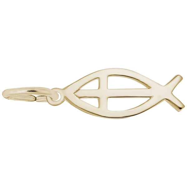 Rembrandt Charms - Ichthus Charm - 3634 Rembrandt Charms Charm Birmingham Jewelry 