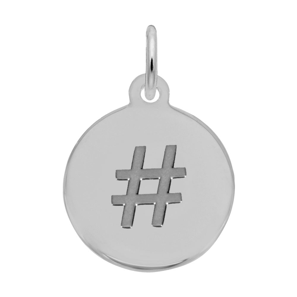 Rembrandt Charms - Initial Disc Charm-Hashtag - 1899 Rembrandt Charms Charm Birmingham Jewelry 