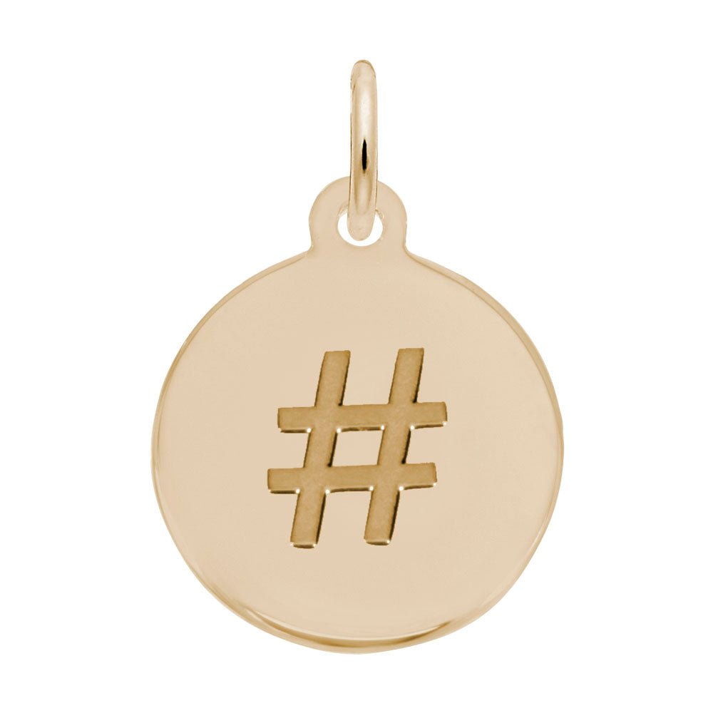 Rembrandt Charms - Initial Disc Charm-Hashtag - 1899 Rembrandt Charms Charm Birmingham Jewelry 