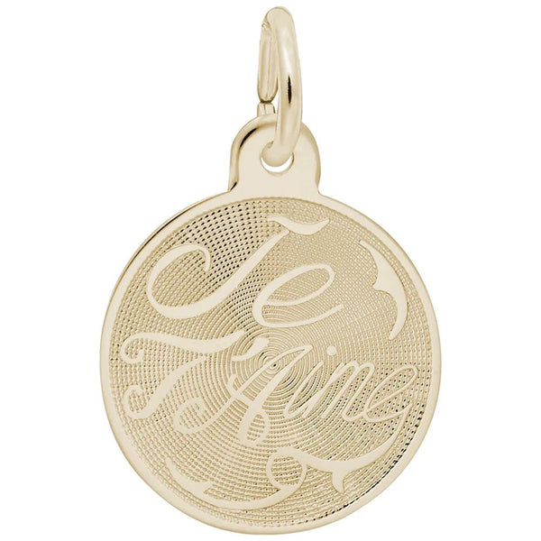 Rembrandt Charms - Je T’aime Disc Charm - 6118 Rembrandt Charms Charm Birmingham Jewelry 