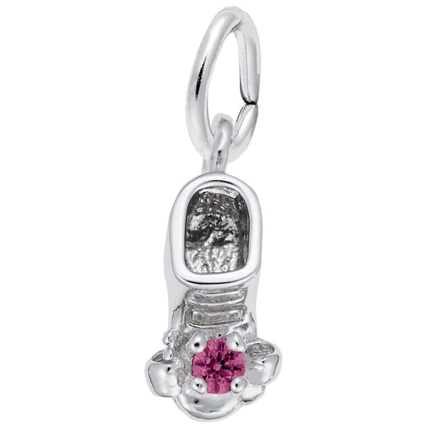 Rembrandt Charms - July Baby Bootie Charm - 0473-007 Rembrandt Charms Charm Birmingham Jewelry 