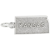 Rembrandt Charms - Kansas Map Charm - 3534 Rembrandt Charms Charm Birmingham Jewelry 