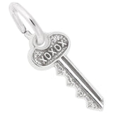 Rembrandt Charms - Key that Fits Heart Charm - 6431 Rembrandt Charms Charm Birmingham Jewelry 