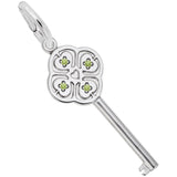 Rembrandt Charms - Key to My Heart August Stone Charm - 8410-008 Rembrandt Charms Charm Birmingham Jewelry 